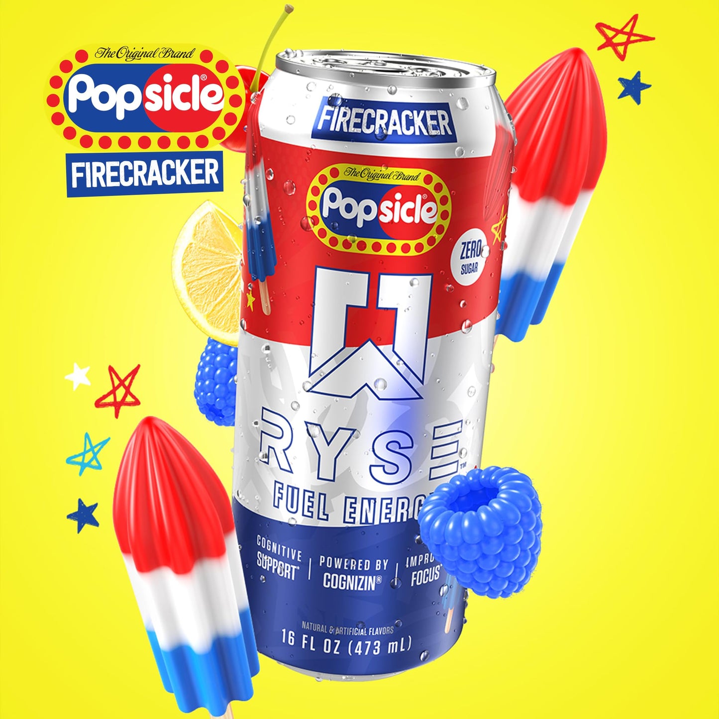 RYSE Fuel Energy Drink - Variety Pack - Sugar Free, Gluten Free & Vegan - 200mg Natural Caffeine, Taurine & Choline for Focus & Energy - No Artificial Colors - 16 fl oz Cans (12-Pack)