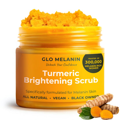 Glo Melanin Turmeric Brightening Scrub for Dark Spots [4 oz] Glo Melanin