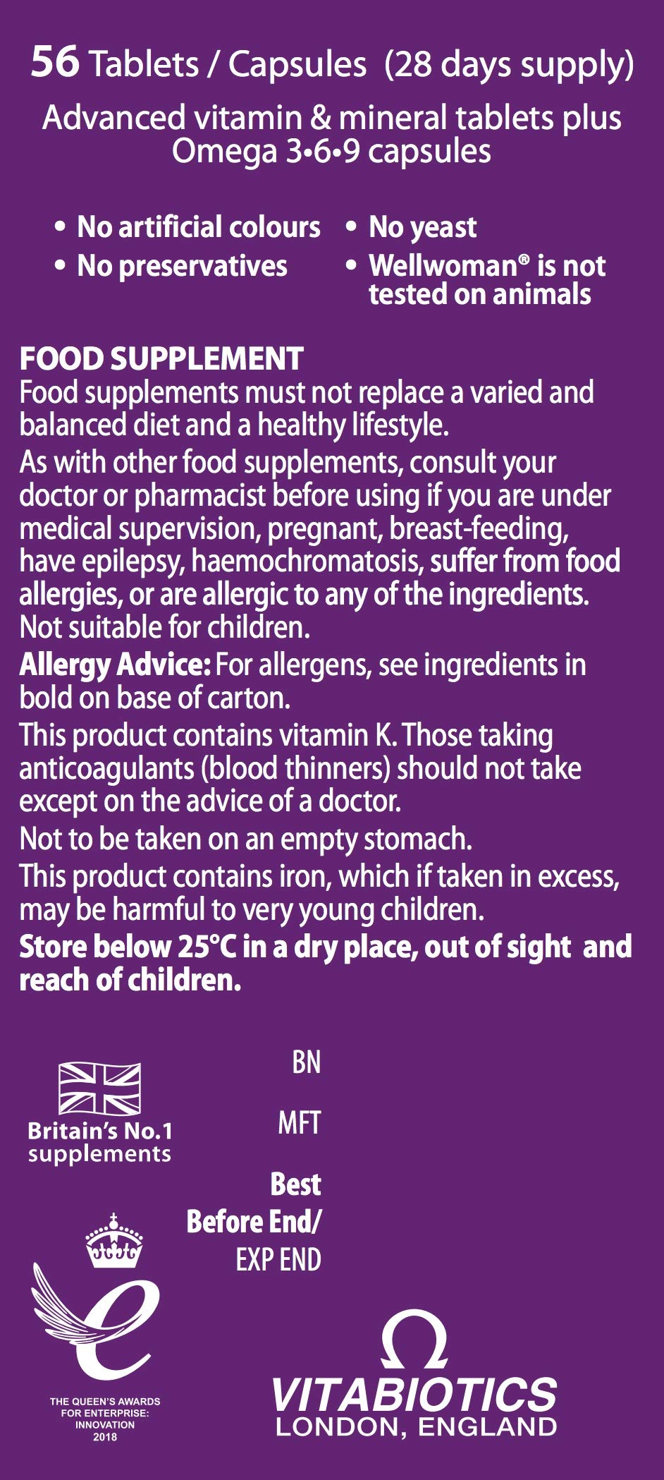 Vitabiotics Wellwoman Plus Omega 3 6 9 - 56 Tablets/Capsules Vitabiotics buy australia supplements