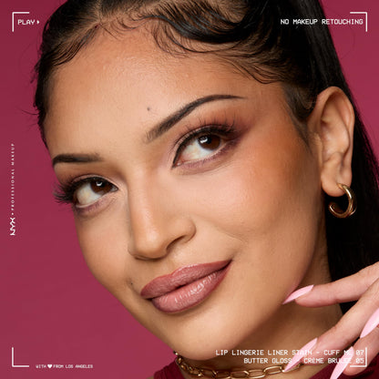 NYX PROFESSIONAL MAKEUP Lip Lingerie Liner Stain, Seamless Make Up with All-Day Stain, Waterproof Lip Stain Finish - Cuff Me NYX PROFESSIONAL MAKEUP