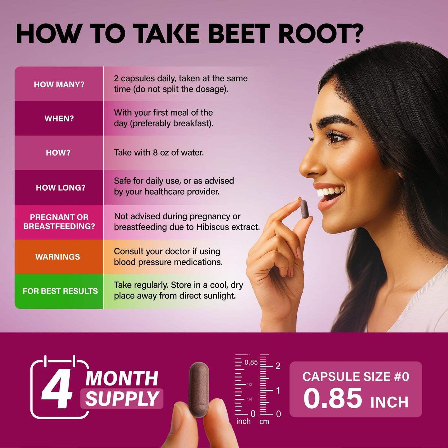 Beet Root 5-in-1 Complex Capsules - Healthy Blood Pressure Support Supplement** for Heart & Circulation Support - with Hawthorn Berry, Hibiscus & Garlic NUTRAHARMONY