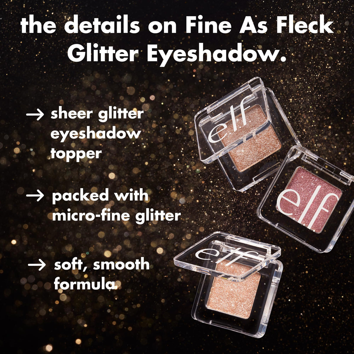 e.l.f. Fine As Fleck Glitter Eyeshadow, Champagne Showers e.l.f.