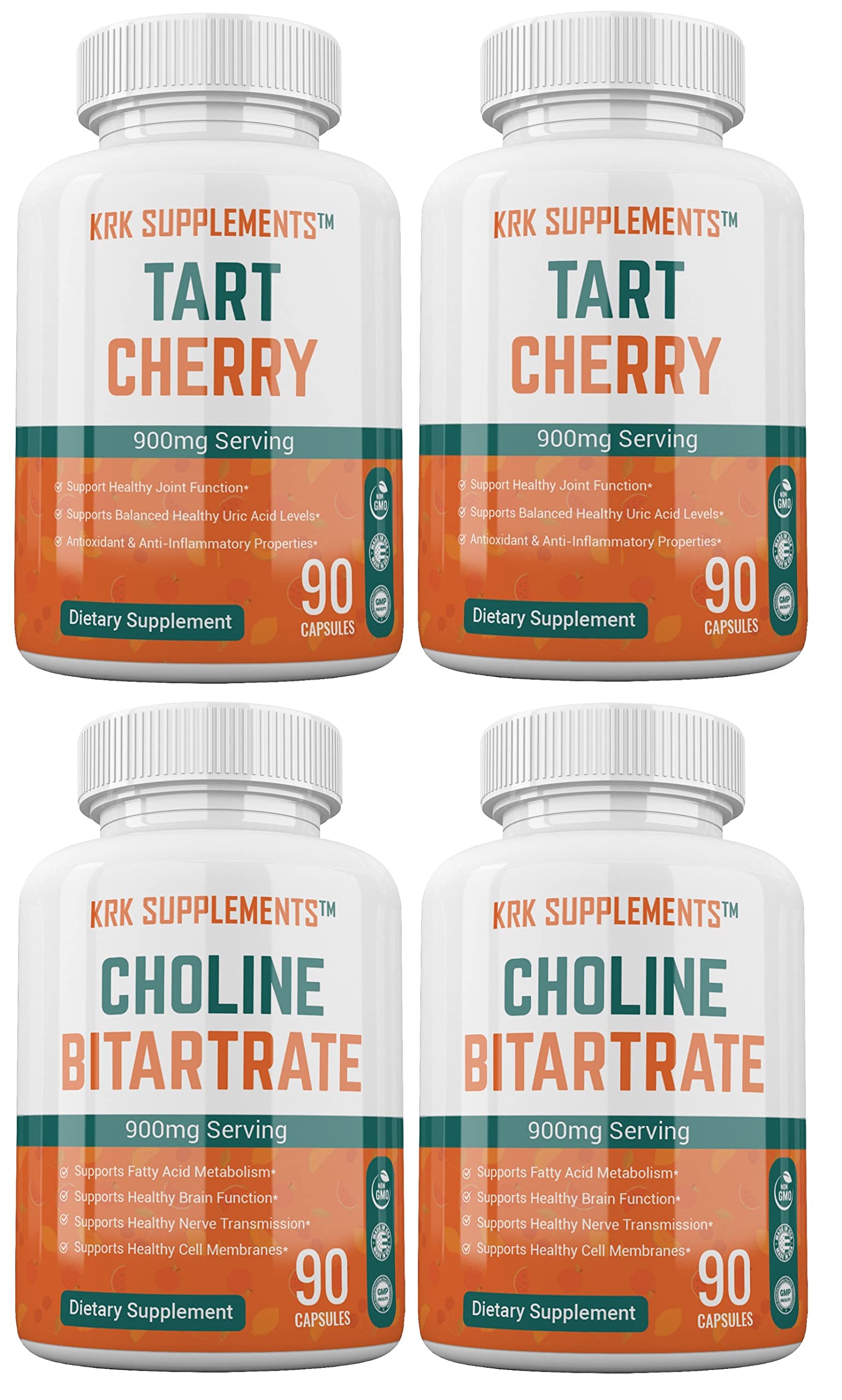 KRK SUPPLEMENTS Bundle Combo of 2 Bottles of Choline Bitartrate and 2 Bottles KRK SUPPLEMENTS buy australia supplements