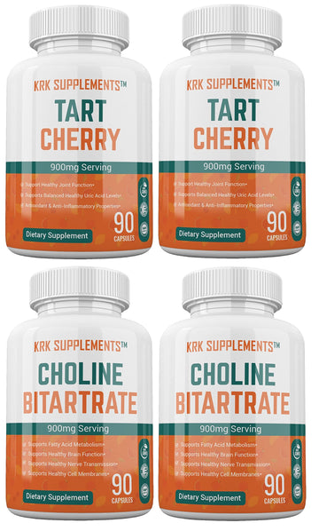 KRK SUPPLEMENTS Bundle Combo of 2 Bottles of Choline Bitartrate and 2 Bottles KRK SUPPLEMENTS buy australia supplements