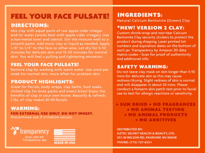 Aztec Secret– Indian Healing Clay 16 Oz – Deep Pore Cleansing Facial & Body Mask – The Original 100% Natural Calcium Bentonite Clay – New Version 2 Aztec Secret