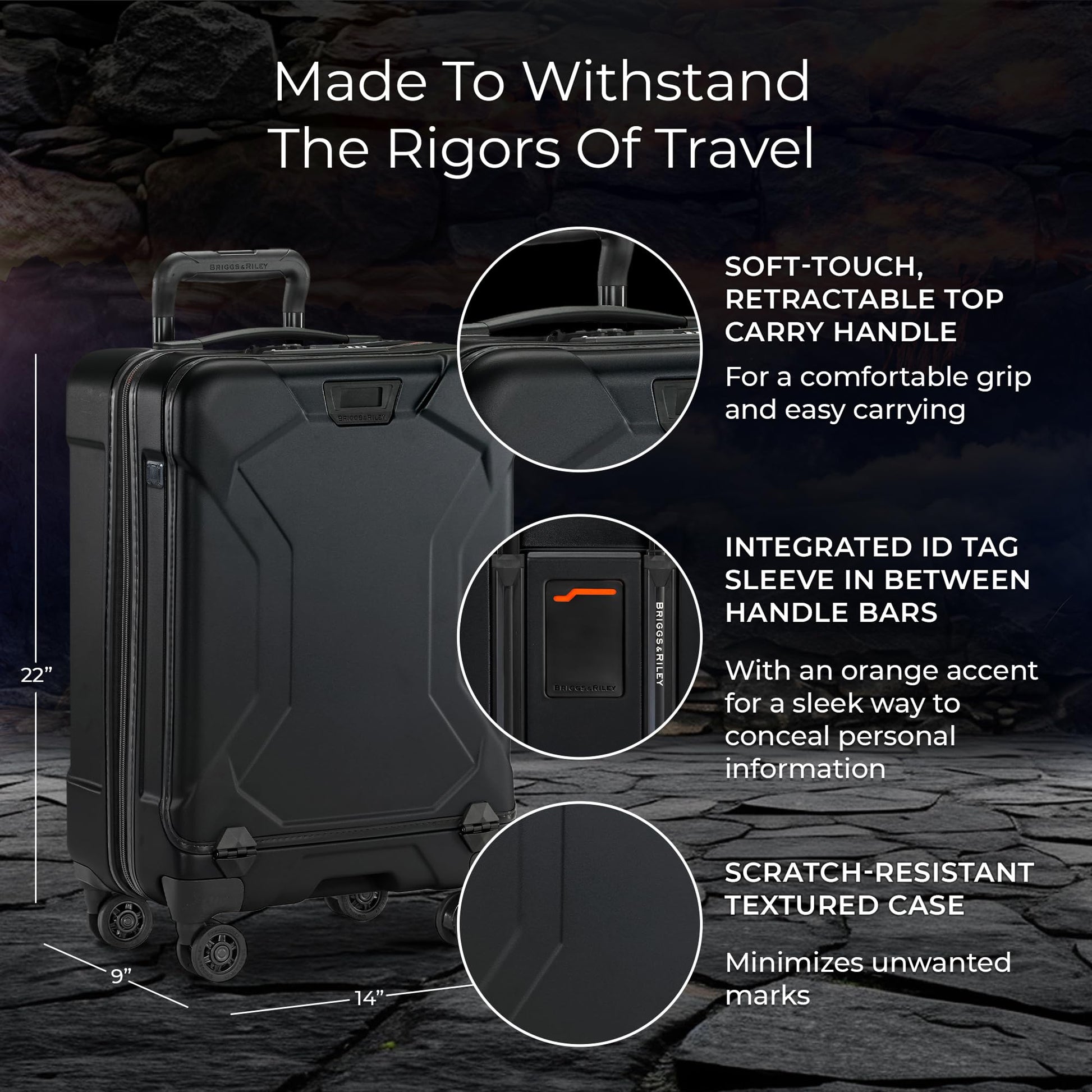 Briggs & Riley Torq Large 30 Inch Hardside Checked Luggage, Stealth Black Gsupps Australia