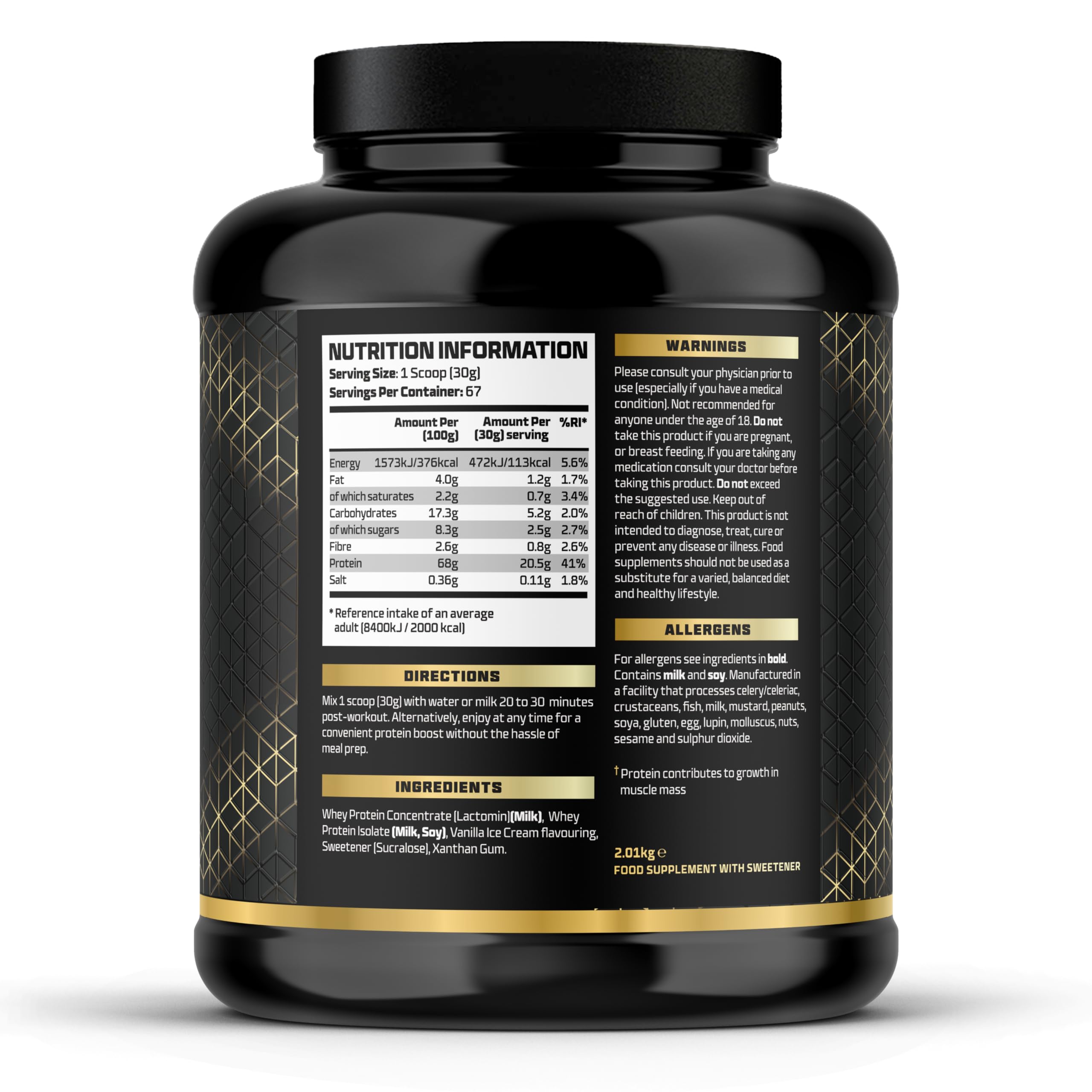 Beast Pharm | WHEY Protein Powder | 2.01kg/67 Servings | Vanilla Ice Cream Beast Pharm buy australia supplements