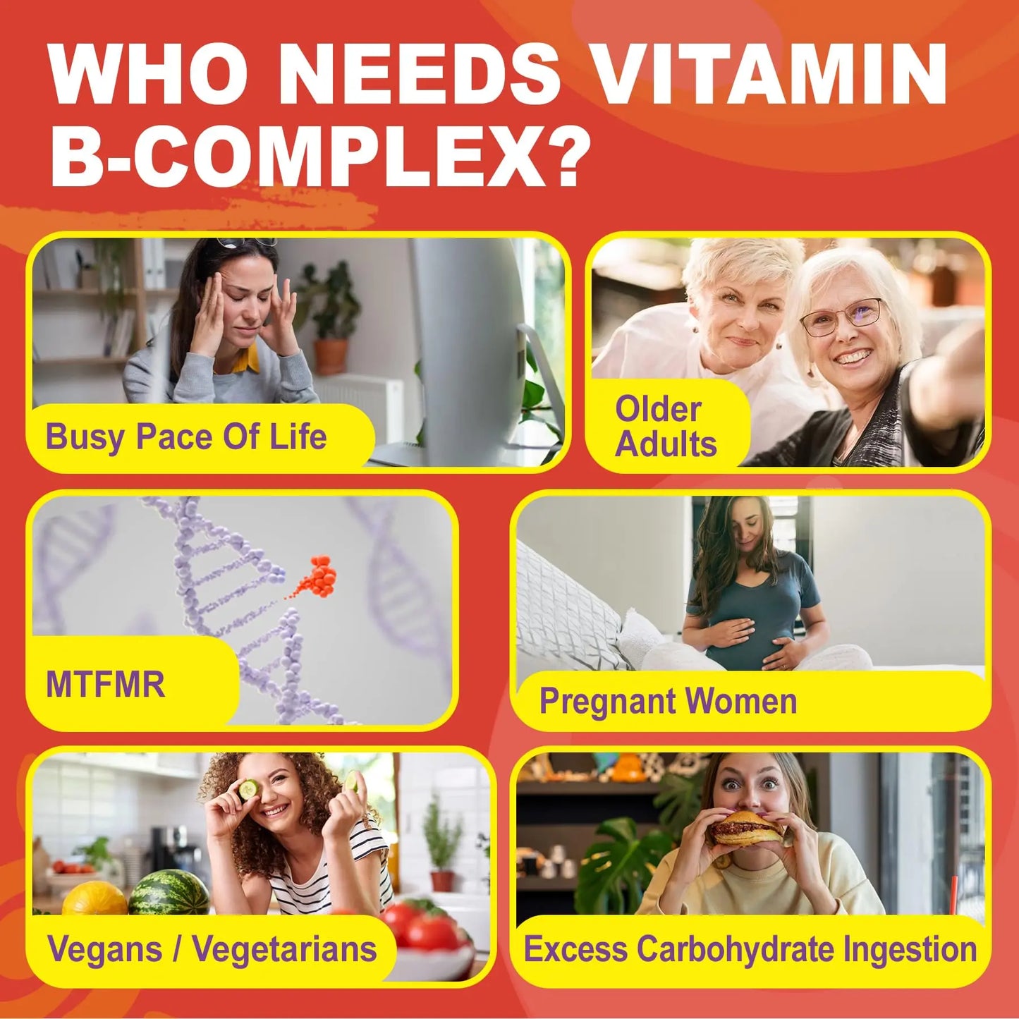 Methylated Vitamin B Complex Gummies for Women & Men - 12-in-1 Multivitamin with 1000 mcg Methyl B12, 1700 mcg Methylfolate, 2000 mcg Biotin, Inositol for Energy LILICARE