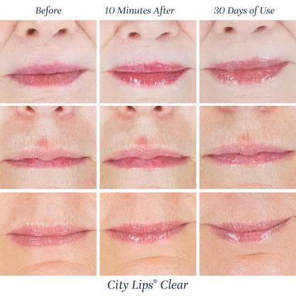 City Beauty City Lips Clear - Plumping Lip Gloss - Hydrate & Volumize - High Shine Lip Plumper - Hyaluronic Acid & Peptides Visibly Smooth Lip Wrinkles - Cruelty-Free (Clear, Pack of 1) City Beauty