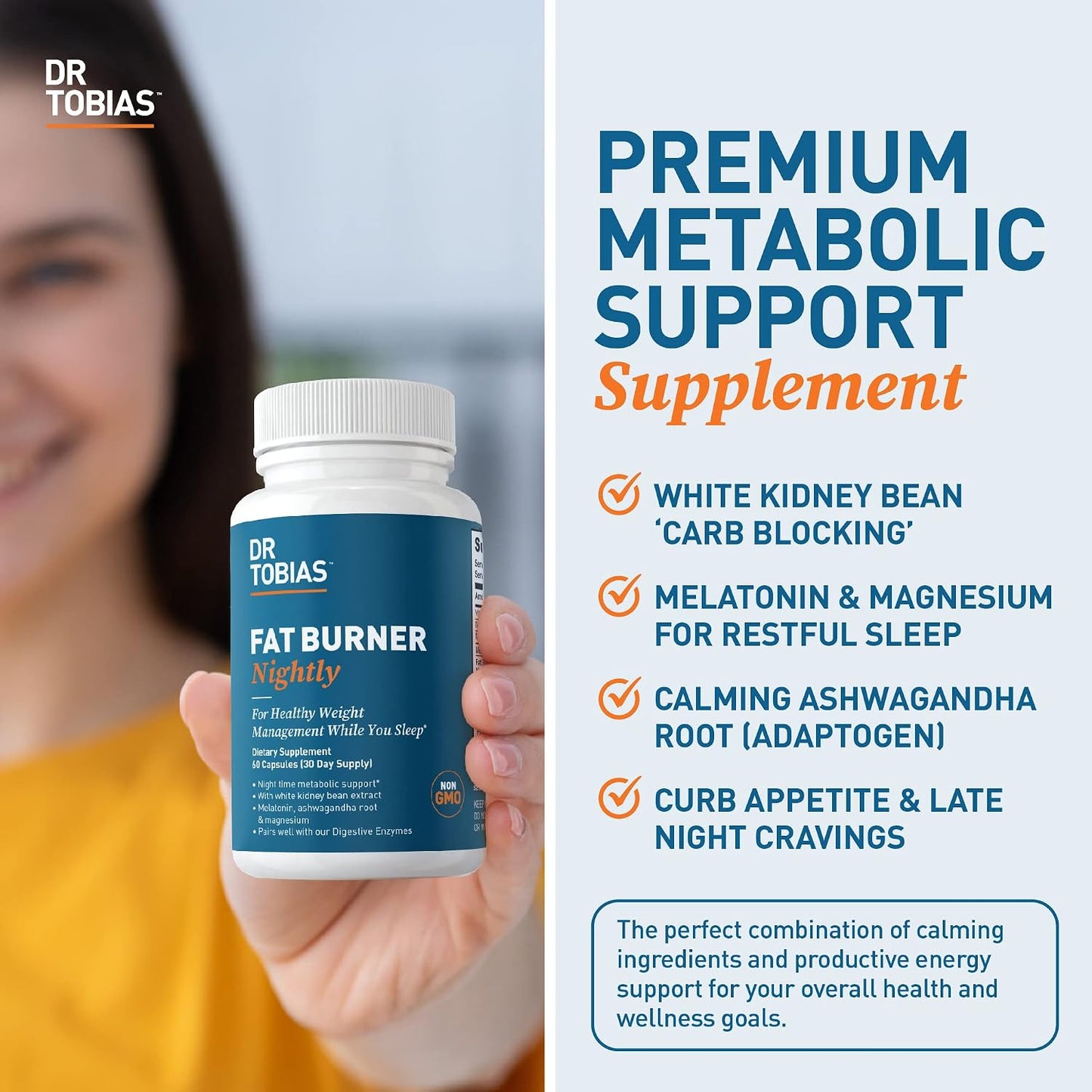 Dr. Tobias Fat Burner Nightly & Colon Everyday Health Peach Mango – Nighttime Metabolism Support & Daily Psyllium Fiber Drink for Digestive Health