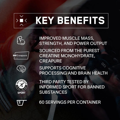 BARE PERFORMANCE NUTRITION, BPN Pure Creatine Monohydrate Powder by Creapure, 5g of Creatine per Serving, Supports Muscle Growth BARE PERFORMANCE NUTRITION