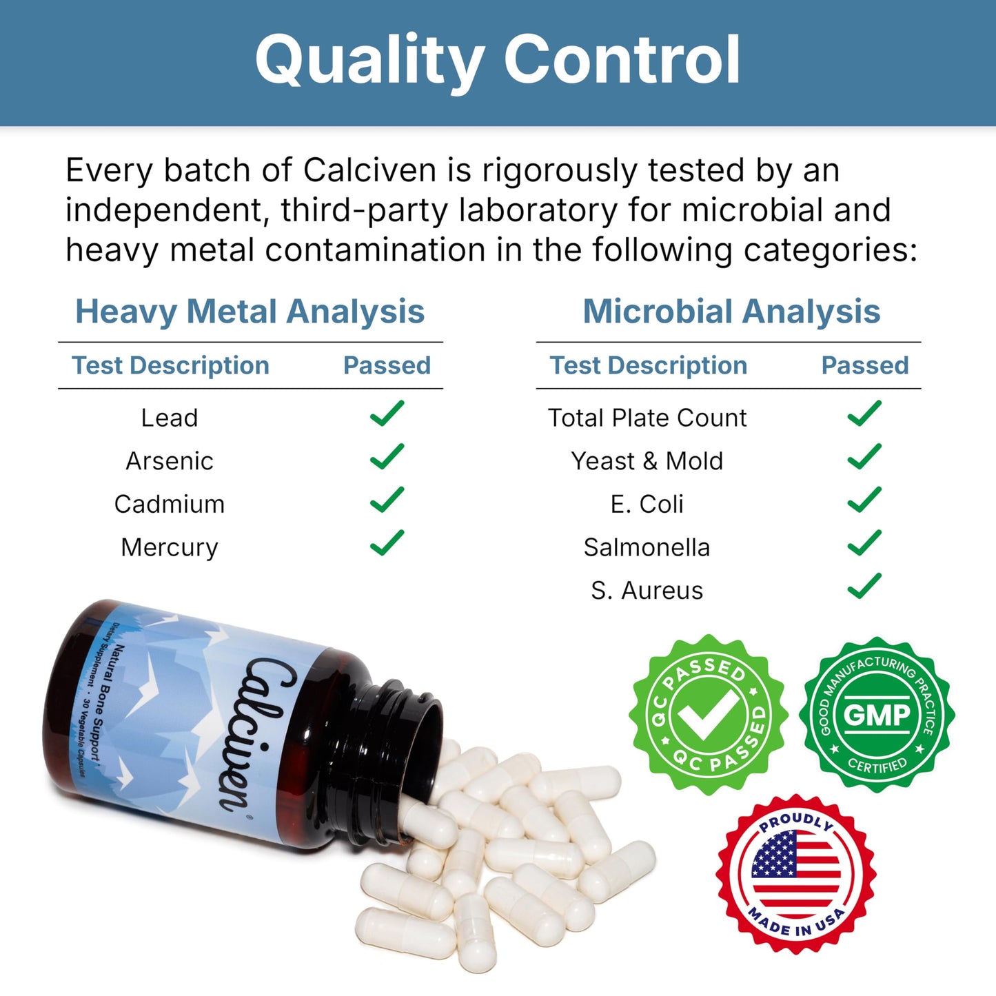 Calciven - Natural Bone Support Supplement - Non-GMO, Gluten-Free Calciven