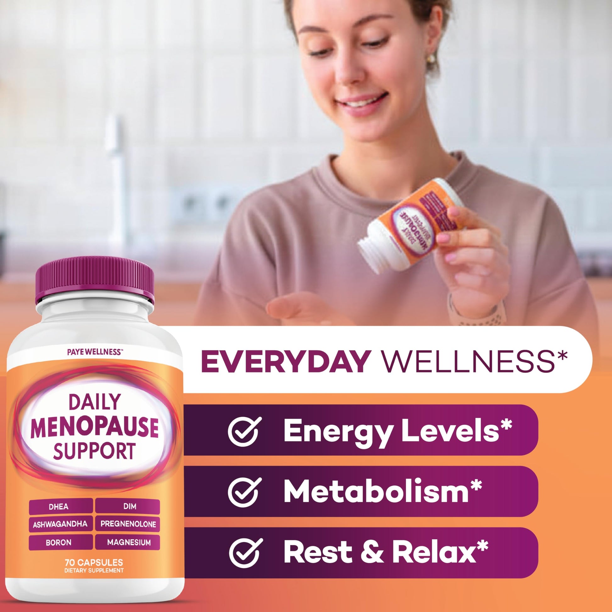 Menopause and Perimenopause Supplement for Women 10-1 Relief Formula for Hot Flashes, Night Sweats, Mood, Energy & Hormone – DIM, Ashwagandha, Vitamin D, DHEA, Zinc, Magnesium 2-Pack, 140 Capsules PAYÉ buy australia supplements