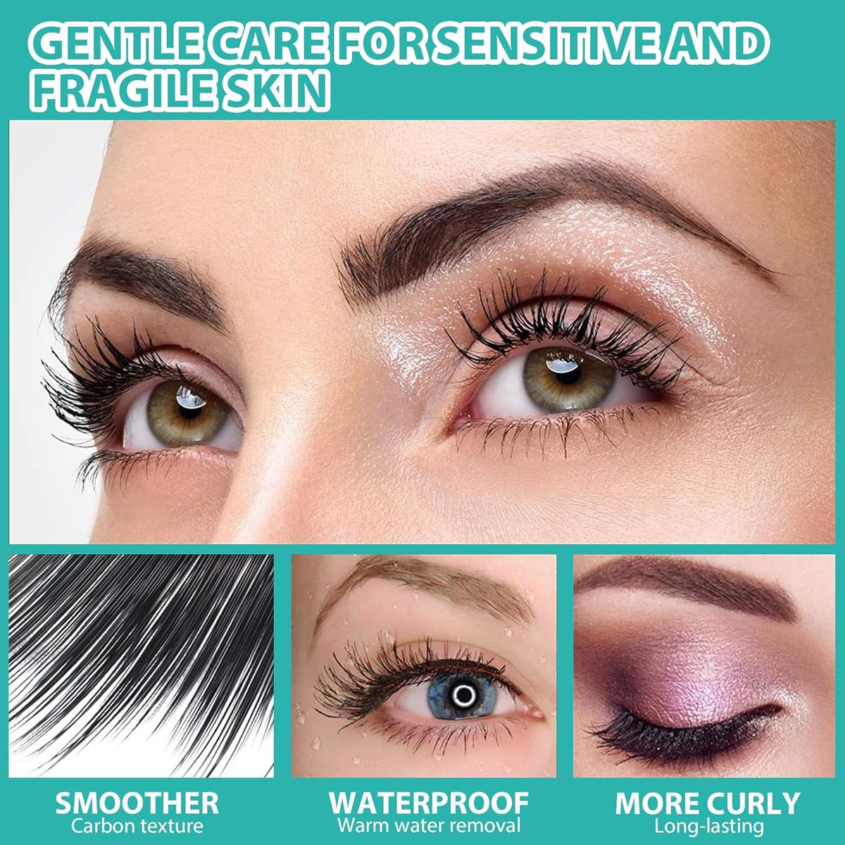 Thrive Mascara Extensions, Tubing Mascara Cosmetics, Waterproof Smudge-Proof Natural No Clumping Thick and Slender Lasting All Day (Rich Black 10.7g/0.38 OZ) Huaifu Xiaolajiao
