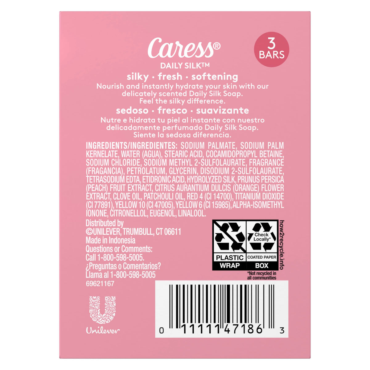Caress Beauty Bar Soap For Noticeably Silky Soft Skin Daily Silk Extract and Floral Oil Essence 3.15 oz 3 Bars Caress