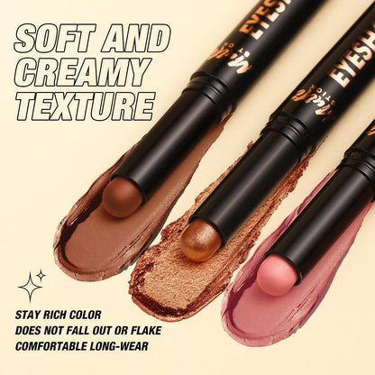 LANGMANNI 8 Color Waterproof Dual-Ended Eyeshadow Stick Set, Eye Makeup #A LANGMANNI