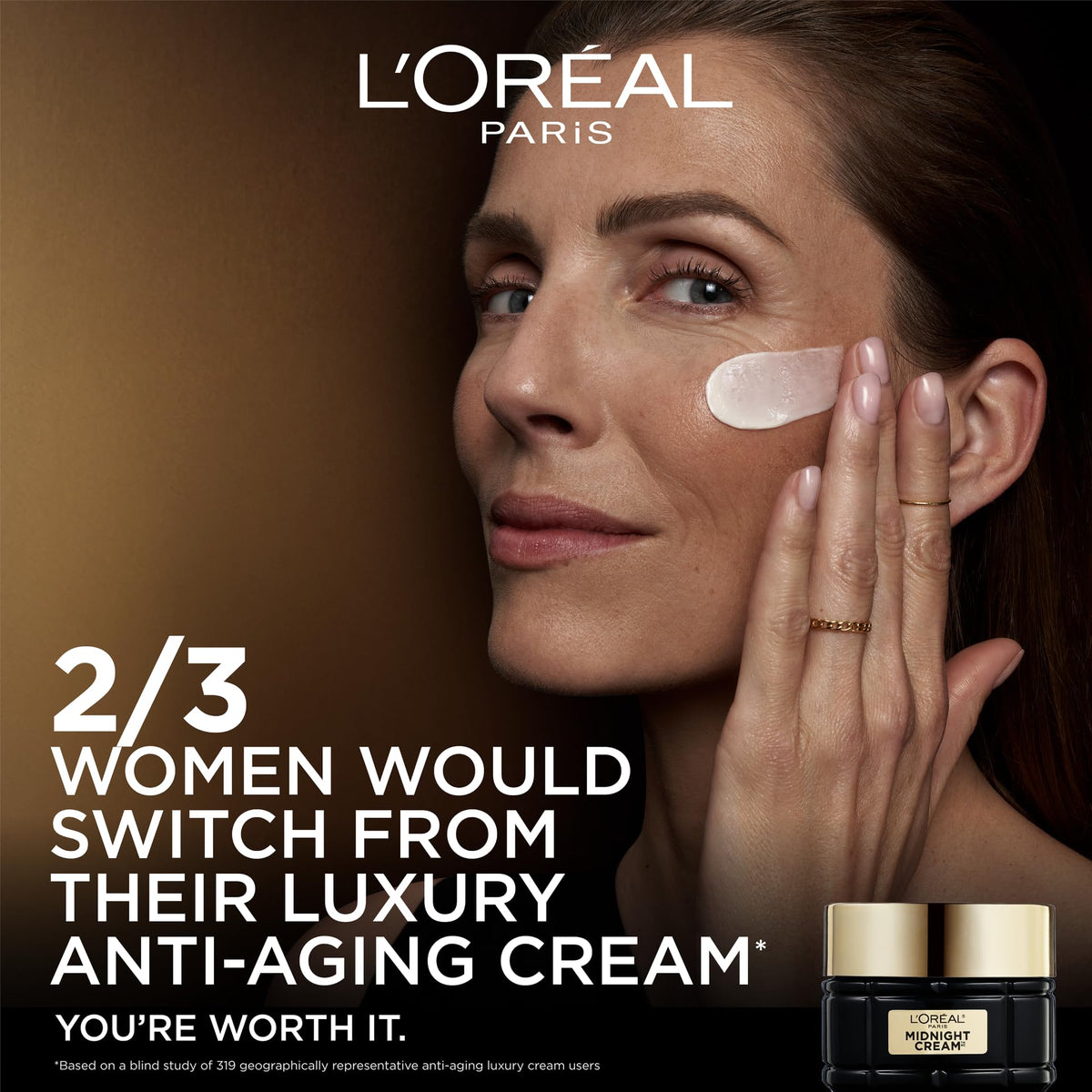 L'Oreal Paris Age Perfect Anti-Aging Midnight Cream 1.7 Oz + Serum Sample L'Oreal Paris