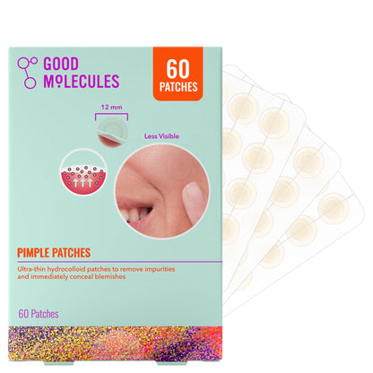 Good Molecules Pimple Patches, Hydrocolloid Patches for Face, 60 Count Good Molecules