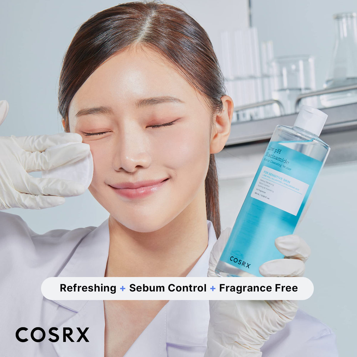 COSRX Low pH Niacinamide Cleansing Water for Sensitive Skin, 13.52 fl.oz COSRX