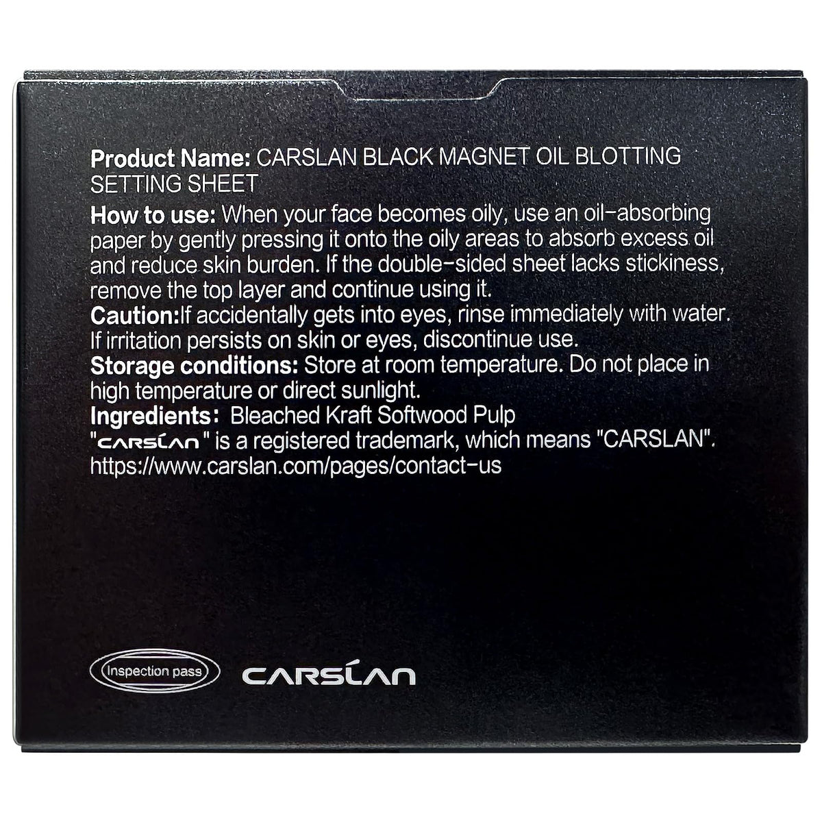 CARSLAN Makeup Blotting Paper with Powder, Keeps Makeup Fresh All Day CARSLAN