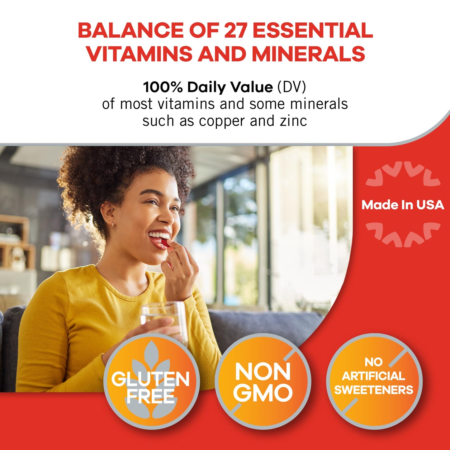 Geritol, Multivitamin Supplement, Contains B-Vitamins, Antioxidants, Vitamins C, E & D and Iron, 26 Essential Vitamins and Minerals, Gluten-Free Geritol