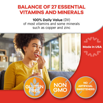 Geritol, Multivitamin Supplement, Contains B-Vitamins, Antioxidants, Vitamins C, E & D and Iron, 26 Essential Vitamins and Minerals, Gluten-Free Geritol