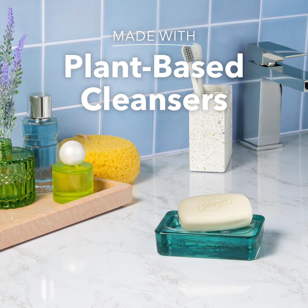 Safeguard Micellar Deep Cleansing Bath Bar Soap, Washes Away 99 Percent of Bacteria, Leaves Skin Soft, Made with Plant Based Cleansers, Fresh Clean Scent with Aloe, 3.2 oz (2 Count) Safeguard