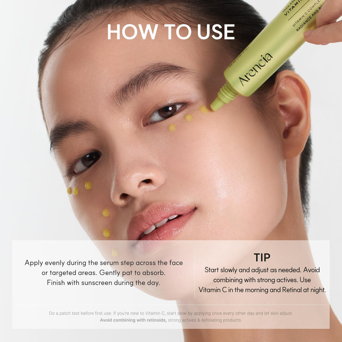 Arencia Vitamin C Booster Shot Serum with Glutathione, Niacinamide and Vitamin E for Dark Spot Care, Fine Lines & Wrinkles, Glass Skin, Korean Skincare 30ml/1.01 fl.oz ARENCIA