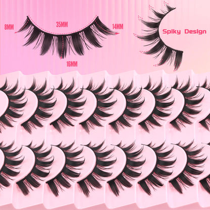 Ahrikiss Lashes Manga Lashes Spiky Anime False Eyelashes (Doll) Ahrikiss