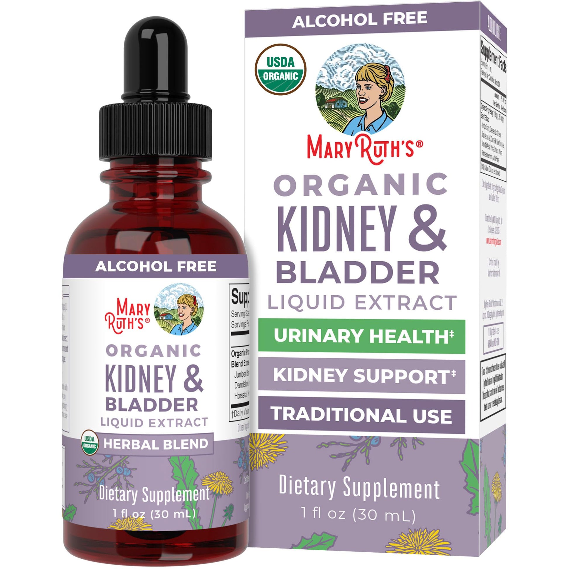 MaryRuth Organics Herbal Supplement Drops | Support Renal & Urinary Systems | Juniper Berry | Cleavers | Dandelion | Hawthorn | Horsetail & Chanca Piedra | Vegan | Non-GMO | 1 Fl Oz MARYRUTH'S buy australia supplements
