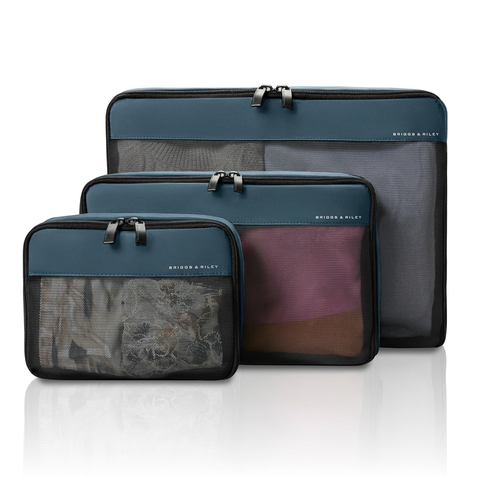 Briggs & Riley Compression Packing Cube Set for Women & Men - Bag Organizer for Checked Suitcase & Luggage, Pack Accessories for Vacation - 3-Piece, Black Gsupps Australia