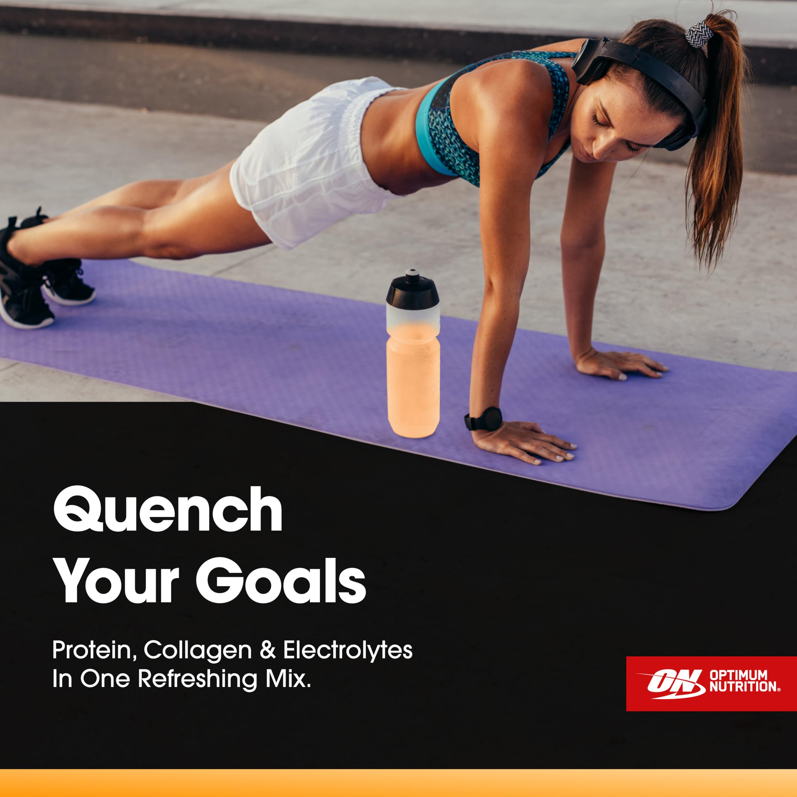 Optimum Nutrition Pro Quench, 10g Clear Protein, 10g Collagen peptides & Electrolyte Powder Drink Mix, Tropical Orange Mango, 20 Servings, Optimum Nutrition buy australia supplements