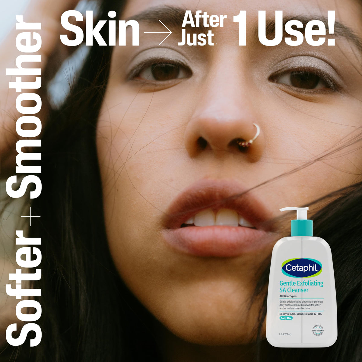 Cetaphil SA Gentle Exfoliating Face Wash, Salicylic Acid Cleanser, 8oz Cetaphil