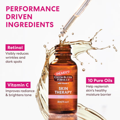 Palmer's Skin Therapy Face Oil, Moisturizing Cocoa Butter Formula (1 Fl Oz) Palmer's
