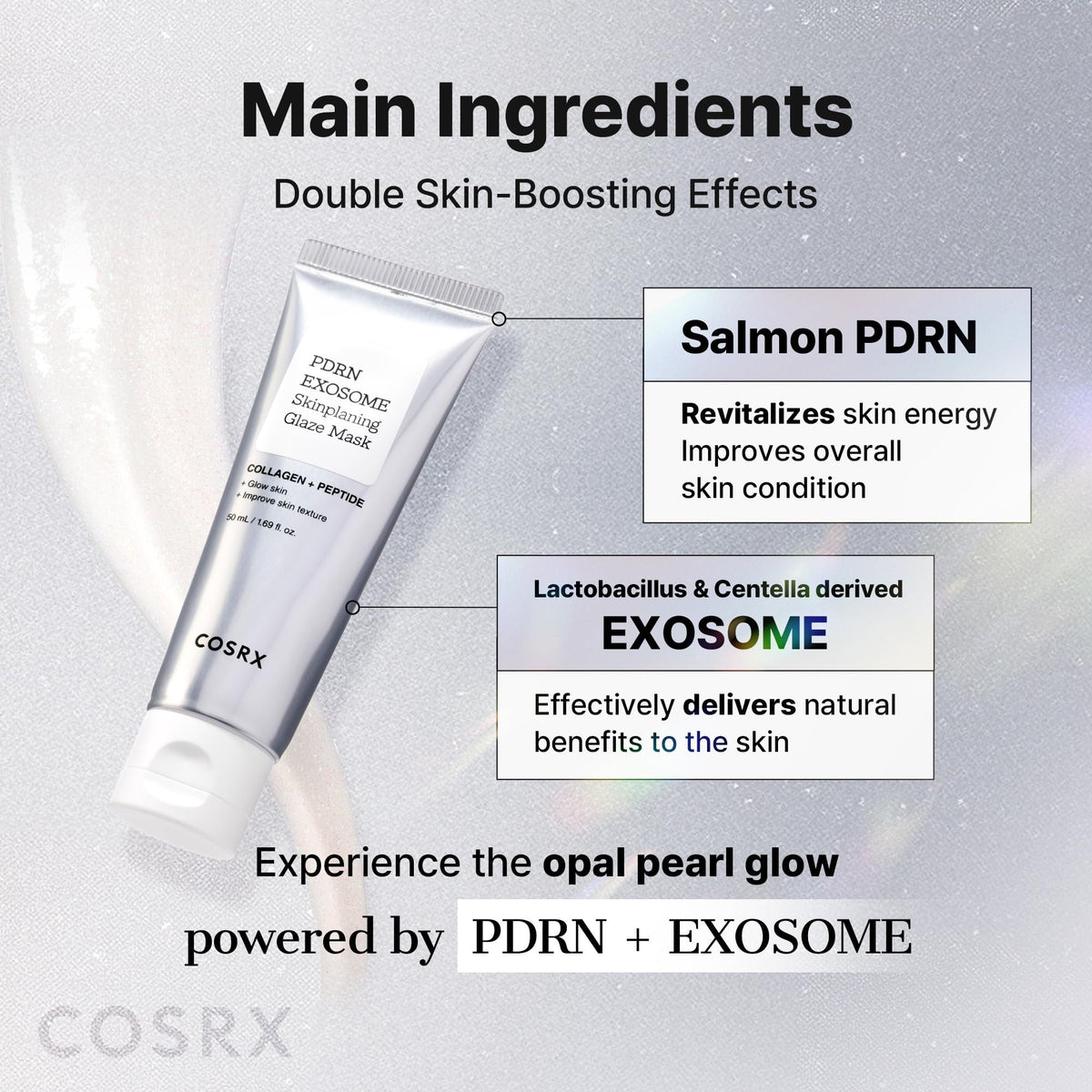 COSRX PDRN Exosome Overnight Face Mask, Korean Glass Skin Glow, 1.69 fl oz COSRX