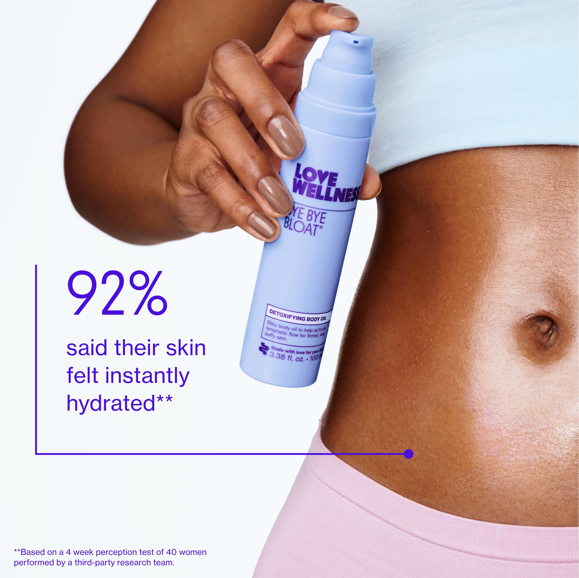 Love Wellness Bye Bye Bloat Detoxifying Body Oil | Lymphatic Drainage Oil to Hydrate, Depuff & Awaken Skin | Reduce Swelling Massage Oil for Women with Peppermint, Grapefruit & Rosemary Oil |100 mL Love Wellness buy australia supplements