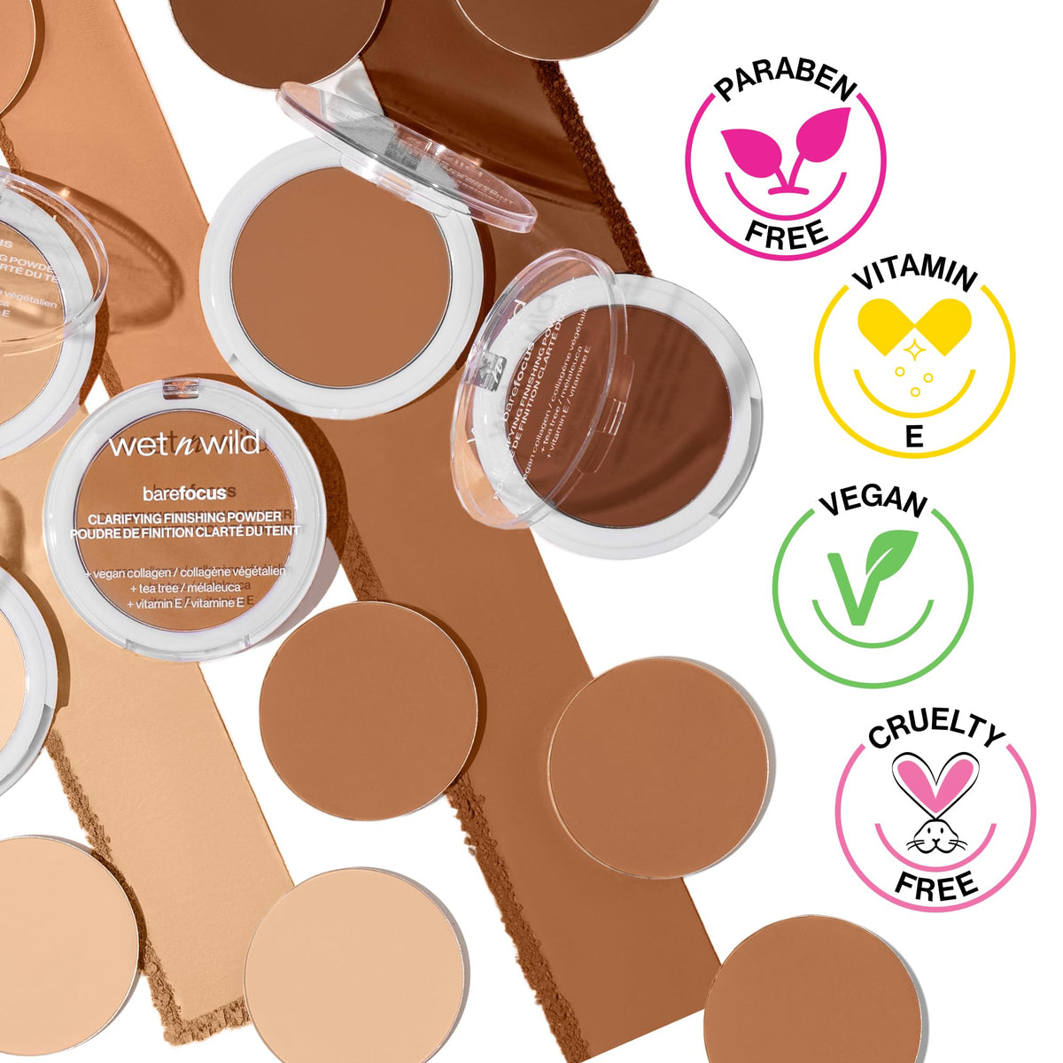 wet n wild Bare Focus Clarifying Finishing Powder | Matte | Pressed Setting Powder Light-Medium wet n wild