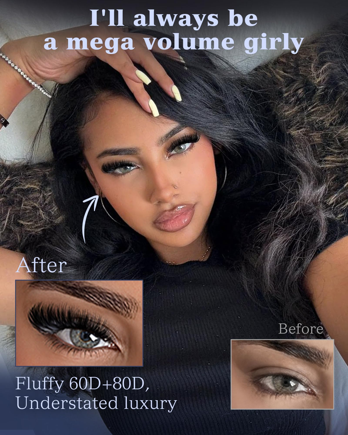 Fluff Lash Clusters 60D+80D Thick Eyelash Clusters D Curly Wispy Individual Lashes 10-18mm Cluster Eyelash Extensions 280pcs False Eyelashes DIY Flat Lash Extension by TOOCHUNAG TOOCHUNAG