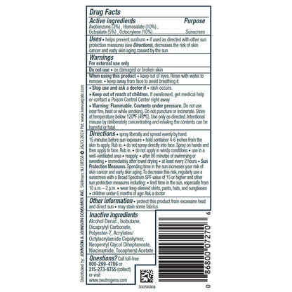 Neutrogena Clear Body Sunscreen Spray SPF 50, 5 oz Neutrogena