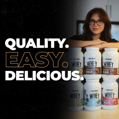 Huge Whey, Protein Powder for Muscle Gain, 25g Protein, 12g EAAs, Supports Muscle Growth, Performance & Recovery (Chocolate Brownie, 30 Servings)