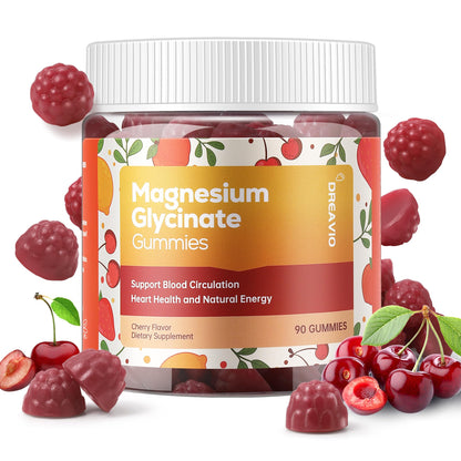 DREAVIO 90 Count Magnesium Glycinate Gummies w/Ashwagandha Supplement - Sugar Free Zinc Magnesium Glycinate DREAVIO