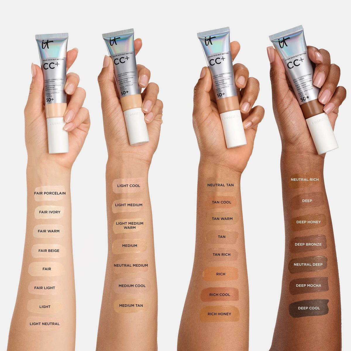 IT Cosmetics CC+ Cream with SPF 50+ - Medium (N) - 1.08 fl oz IT Cosmetics