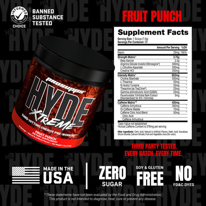 ProSupps Mr. Hyde Xtreme Pre Workout Powder with Creatine, Beta Alanine & Caffeine – Extreme Energy, Pumps, Focus & Performance - Fitness & Gym Supplements for Men & Women (Watermelon, 30 Servings)