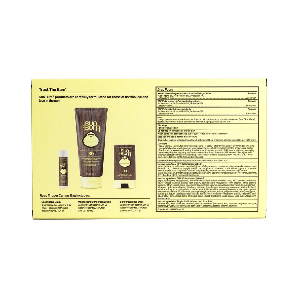 Sun Bum Road Tripper - Travel Sized Sun Care - 3-Piece Kit Sun Bum