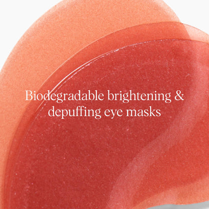 DRMTLGY Brightening Eye Masks – Biodegradable Hydrogel Under Eye Patches with Caffeine, Peptides, Hyaluronic Acid & Niacinamide DRMTLGY