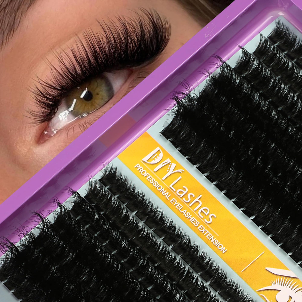 C Curl Lash Clusters Extensions 280 Pcs Individual Eye lash Clusters 100D Cluster Eyelash Lashes Wispy Clusters Lashes Makeup at Home - DIY Lash Extension Kit for Self Application (9-18MM) Mix Himirell