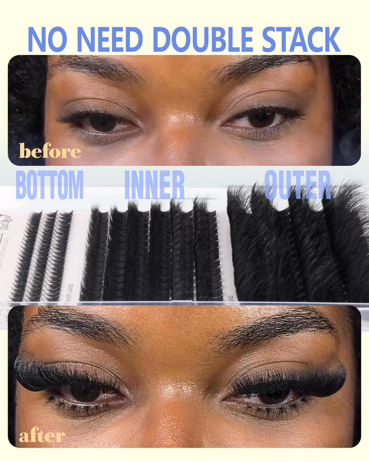 CORUSCATE Lash Clusters Bottom Lashes Mink Eyelash Clusters Mega Volume CORUSCATE
