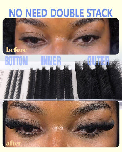CORUSCATE Lash Clusters Bottom Lashes Mink Eyelash Clusters Mega Volume CORUSCATE