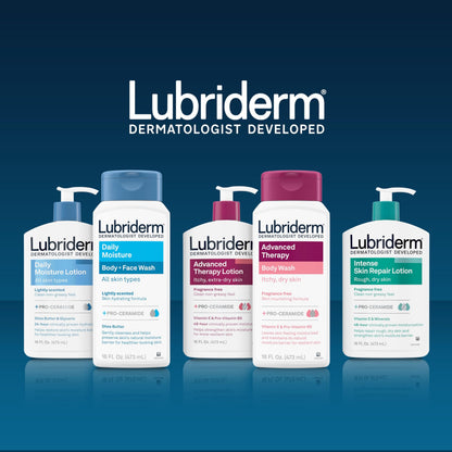 Lubriderm Advanced Therapy Unscented Body Wash, Vitamin E, 16 fl. Oz Lubriderm
