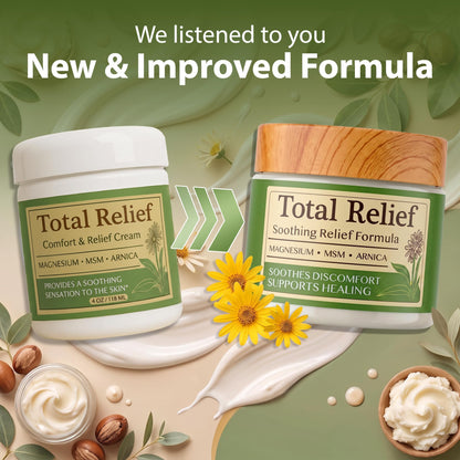 Total Relief Magnesium Cream - Topical Lotion for Muscles & Joints, 3.5 oz HiRelief